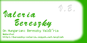valeria bereszky business card